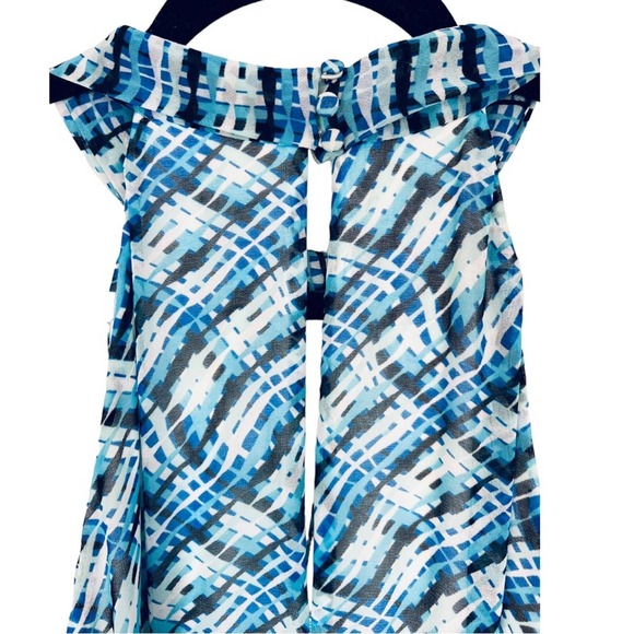 Calvin Klein Printed Chiffon Halter Maxi Dress NWT - Picture 11 of 15